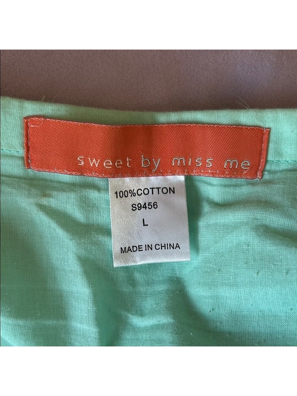 Sweet by Miss Me Mint A-Line Skirt with Sequin Hem size L - Picture 11 of 11